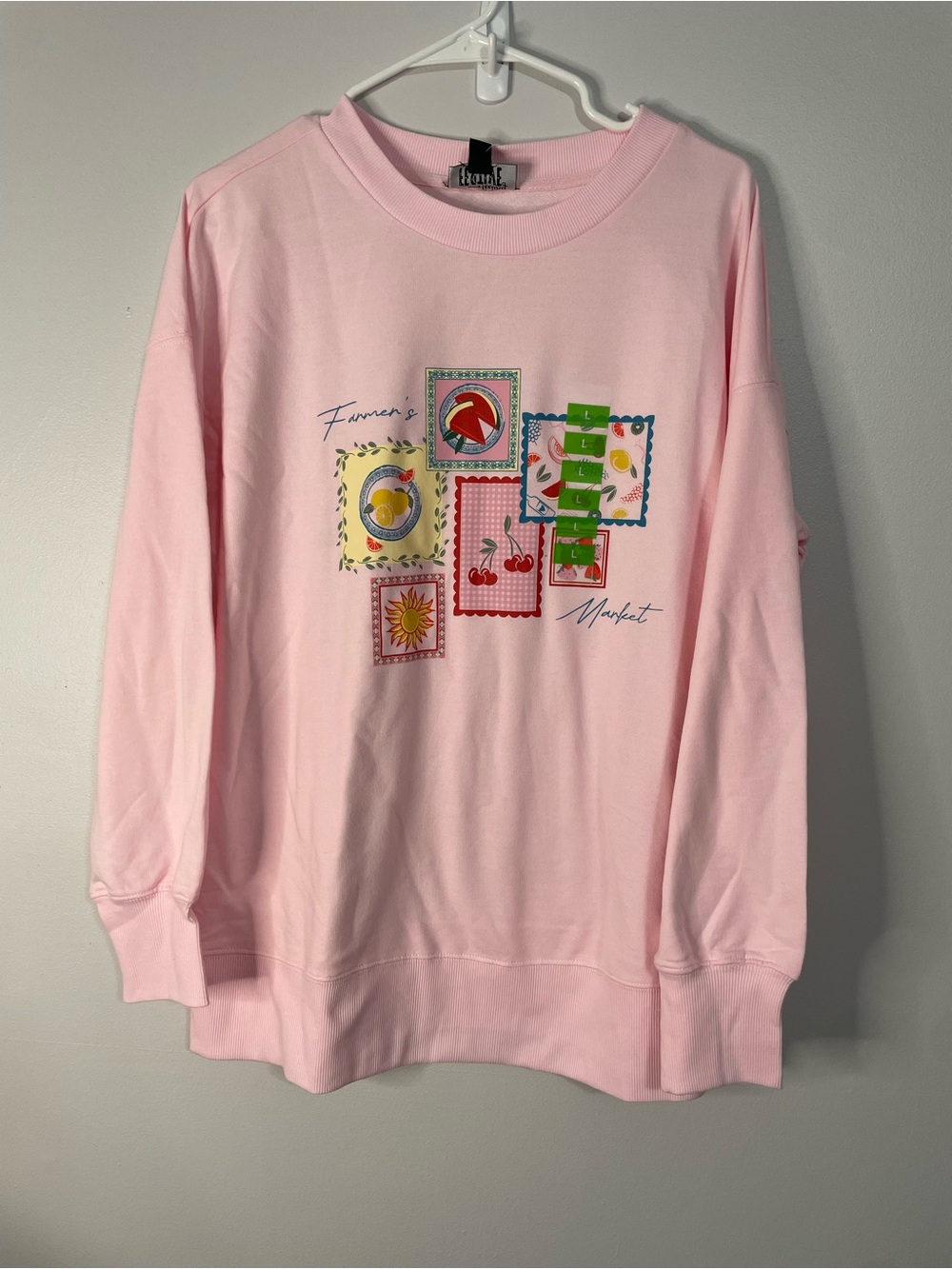 Feeling Festive Graphic Crewneck Lightweight Sweatshirt CottageCore Pink